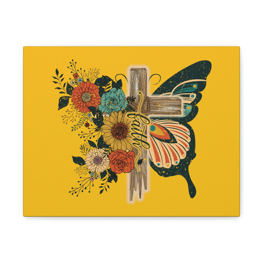 Scripture Walls Faith 2 Corinthians 5:7 Butterfly Cross Christian Wall Art